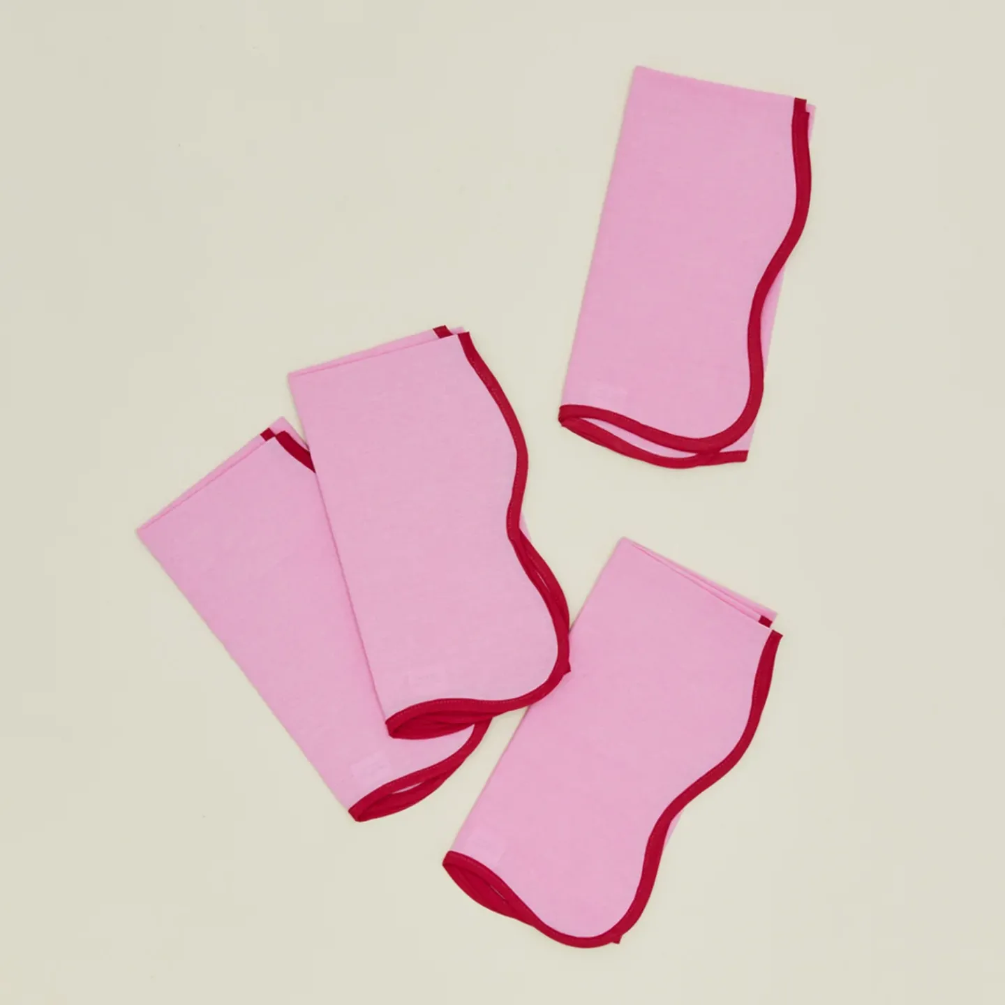 MODAFLEUR Table Linens^Scalloped Napkin, Set of 4