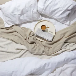 Hawkins New York Sheets^Simple Linen Fitted Sheet