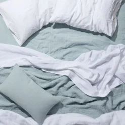Hawkins New York Sheets^Simple Linen Fitted Sheet