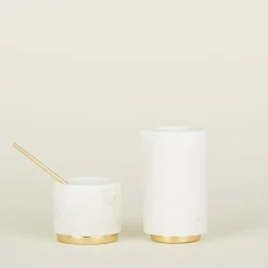 Hawkins New York Serveware^Simple Marble Sugar + Salt Dish