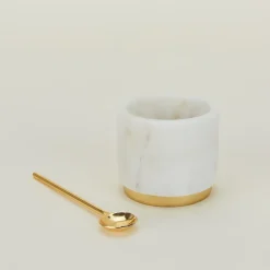 Hawkins New York Serveware^Simple Marble Sugar + Salt Dish