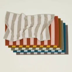 Hawkins New York Bath Mats^Simple Striped Terry Bath Mat