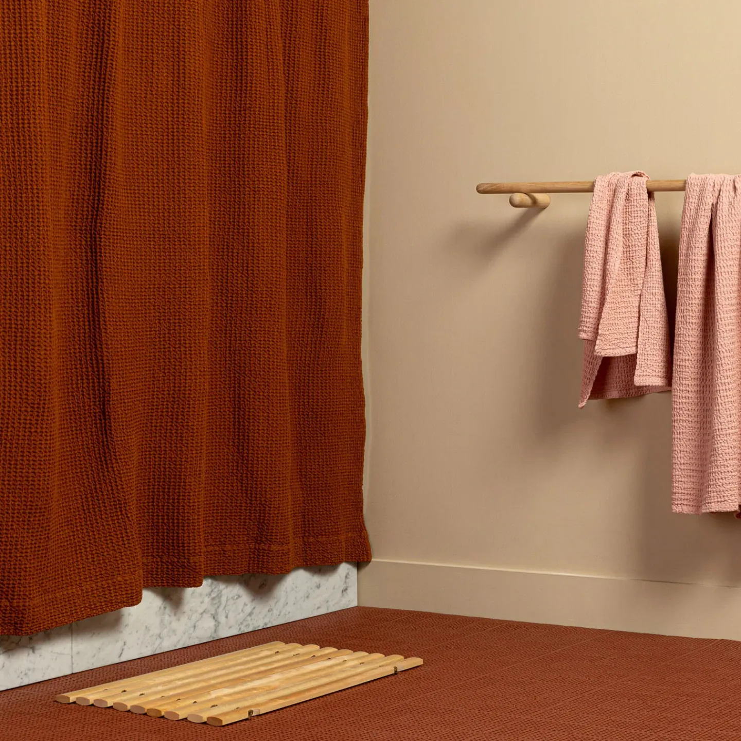 Hawkins New York Shower Curtains^Simple Waffle Shower Curtain
