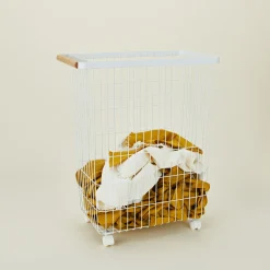 Yamazaki Home Bath Accessories|Baskets & Storage^Slim Rolling Laundry Basket
