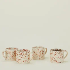 Sir/Madam Dinnerware^Splatterware Mug, Set of 4