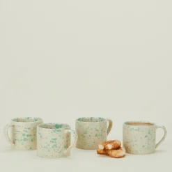 Sir/Madam Dinnerware^Splatterware Mug, Set of 4