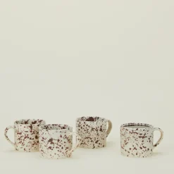 Sir/Madam Dinnerware^Splatterware Mug, Set of 4