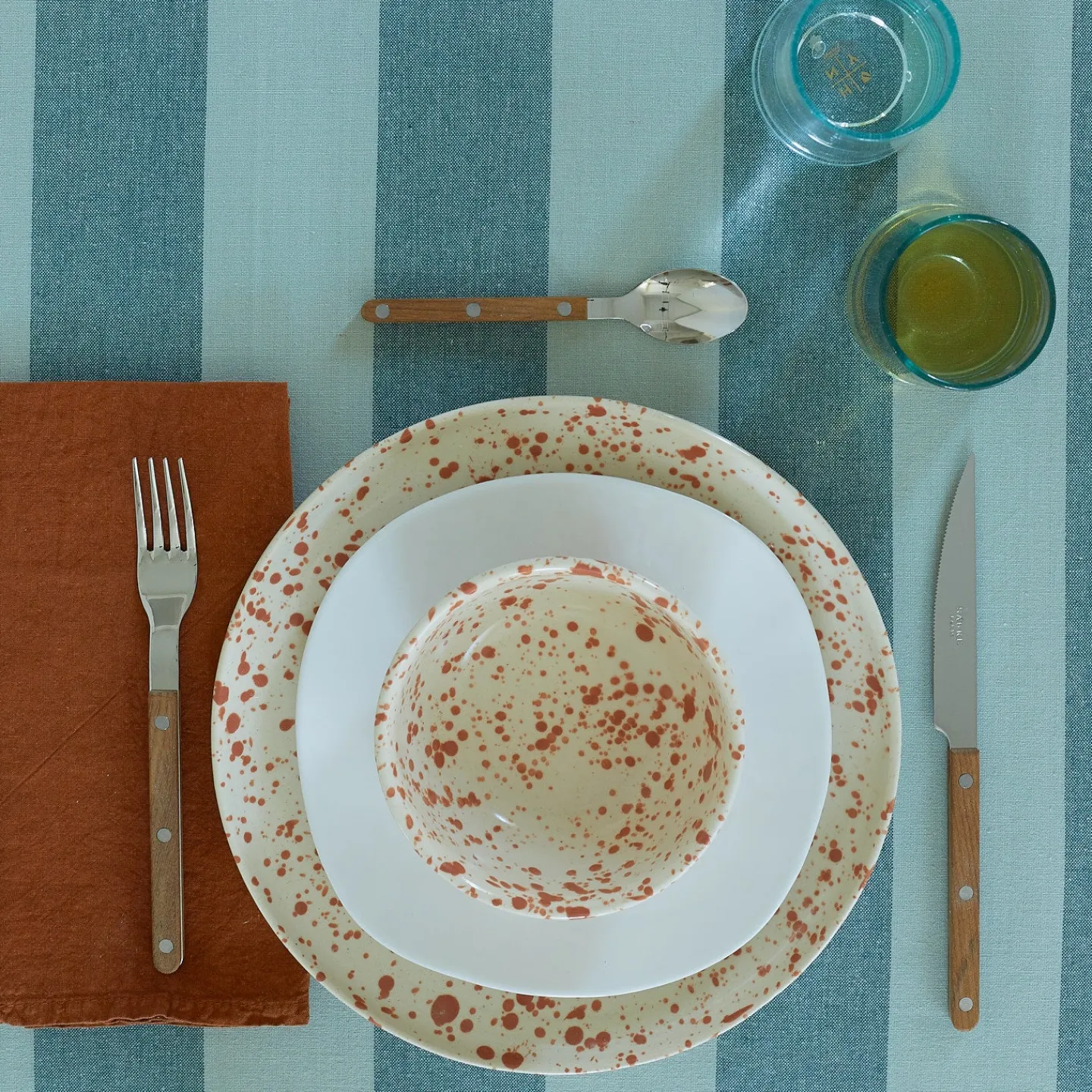 Sir/Madam Dinnerware^Splatterware Plate, Set of 4