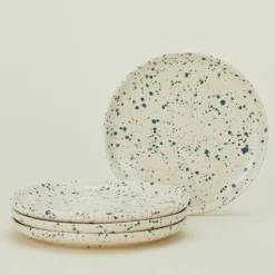 Sir/Madam Dinnerware^Splatterware Plate, Set of 4