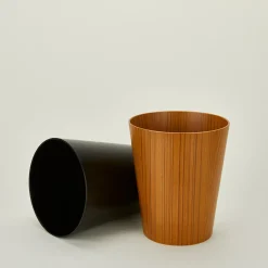 Saikai Toki Bath Accessories|Baskets & Storage^Tapered Wooden Wastebasket