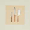 Sabre Flatware^Teak Set of 3 Cheese Knives