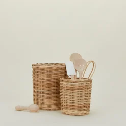 Bloomingville Kitchen Accessories|Storage & Organization^Wicker Canisters, Set of 2