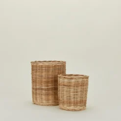 Bloomingville Kitchen Accessories|Storage & Organization^Wicker Canisters, Set of 2